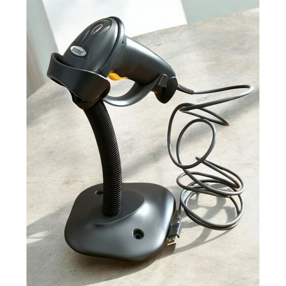 Motorola Symbol Other - Laser Barcode Scanner Corded Handheld Stand Zebra Symbol LS2208 Scan UPC Codes